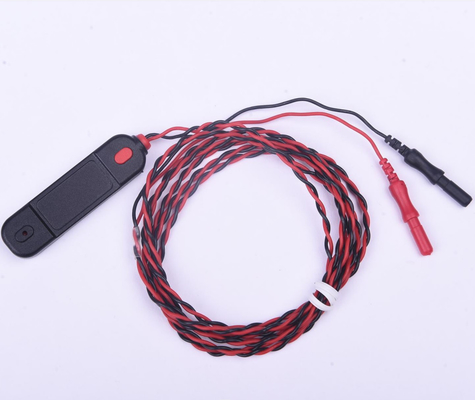 2つの9つのmm凸ディスク接触が付いている黒い棒電極は30mmの離れて間隔をあけた