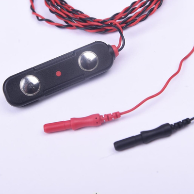 2つの9つのmm凸ディスク接触が付いている黒い棒電極は30mmの離れて間隔をあけた