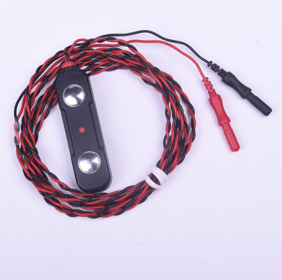 2つの9つのmm凸ディスク接触が付いている黒い棒電極は30mmの離れて間隔をあけた
