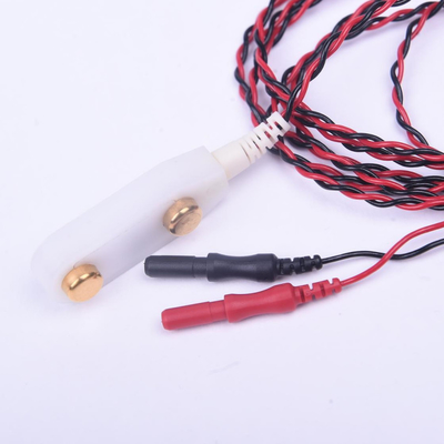 EMGの録音棒電極25mmの間隔は2つの鉛と白い着色した
