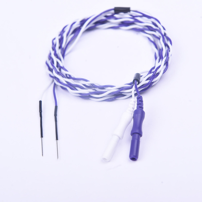使い捨て可能な生殖不能のSubdermalの針の電極は多色刷りをねじった